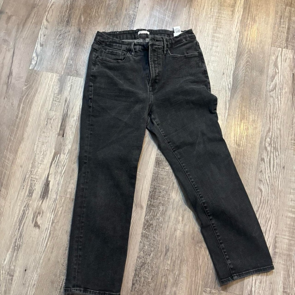 Good American Charcoal Denim Pants